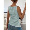 imageMakeMeChic Womens Vest Top Trendy Button Up Tank Tops Asymmetrical Y2k Going Out TopBlue a