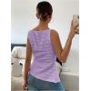 imageMakeMeChic Womens Vest Top Trendy Button Up Tank Tops Asymmetrical Y2k Going Out TopMauve Purple