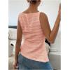 imageMakeMeChic Womens Vest Top Trendy Button Up Tank Tops Asymmetrical Y2k Going Out TopPink
