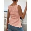 imageMakeMeChic Womens Vest Top Trendy Button Up Tank Tops Asymmetrical Y2k Going Out TopPink a