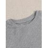 imageMakeMeChic Womens 4 Pack Short Sleeve Lettuce Trim Ribbed Knit Tees Crop TopsMulti B