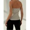 imageMakeMeChic Womens Metallic 3D Flower Strapless Tube Top Sleeveless Split Bandeau TopsApricot