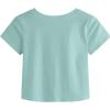 imageMakeMeChic Womens Summer Crop Top Solid Short Sleeve Twist Front Tee TShirtAqua Green