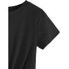 imageMakeMeChic Womens Summer Crop Top Solid Short Sleeve Twist Front Tee TShirtBlack