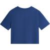 imageMakeMeChic Womens Summer Crop Top Solid Short Sleeve Twist Front Tee TShirtBlue B