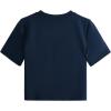 imageMakeMeChic Womens Summer Crop Top Solid Short Sleeve Twist Front Tee TShirtBlue C