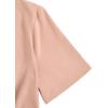 imageMakeMeChic Womens Summer Crop Top Solid Short Sleeve Twist Front Tee TShirtDusty Pink