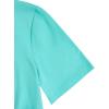 imageMakeMeChic Womens Summer Crop Top Solid Short Sleeve Twist Front Tee TShirtGreen Blue