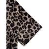 imageMakeMeChic Womens Summer Crop Top Solid Short Sleeve Twist Front Tee TShirtLeopard