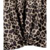 imageMakeMeChic Womens Summer Crop Top Solid Short Sleeve Twist Front Tee TShirtLeopard