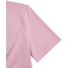 imageMakeMeChic Womens Summer Crop Top Solid Short Sleeve Twist Front Tee TShirtPink B