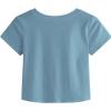 imageMakeMeChic Womens Summer Crop Top Solid Short Sleeve Twist Front Tee TShirtTurquoise
