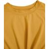 imageMakeMeChic Womens Summer Crop Top Solid Short Sleeve Twist Front Tee TShirtYellow