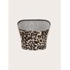 imageMakeMeChic Womens 3 Pcs Y2k Leopard Print Tube Tops Strapless Cheetah Print Crop TopMulticolor B