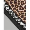 imageMakeMeChic Womens 3 Pcs Y2k Leopard Print Tube Tops Strapless Cheetah Print Crop TopMulticolor C