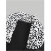 imageMakeMeChic Womens Cheetah Print Tops Y2K Cardigan Fuzzy Shrugs Open Front Long Sleeve Crop TopsBlack and White