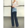 imageMakeMeChic Womens Lace Sheer Top Y2k Bell Sleeve Cut Out T Shirt Fitted Crop TopsWhite