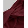 imageMakeMeChic Womens Off The Shoulder Tops Twist Front Going Out Tops Y2k Asymmetrical Crop TopsBurgundy