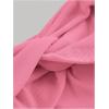 imageMakeMeChic Womens Off The Shoulder Tops Twist Front Going Out Tops Y2k Asymmetrical Crop TopsCoral Pink