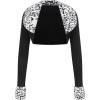 imageMakeMeChic Womens Cheetah Print Tops Y2K Cardigan Fuzzy Shrugs Open Front Long Sleeve Crop TopsBlack and White