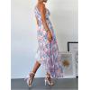 imageMakeMeChic Womens Casual Striped Cut Out One Shoulder Sleeveless High Waist Summer A Line Maxi DressesBlue a