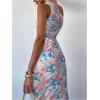 imageMakeMeChic Womens Casual Striped Cut Out One Shoulder Sleeveless High Waist Summer A Line Maxi DressesBlue a