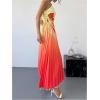 imageMakeMeChic Womens Casual Striped Cut Out One Shoulder Sleeveless High Waist Summer A Line Maxi DressesMulticolor