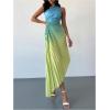imageMakeMeChic Womens Casual Striped Cut Out One Shoulder Sleeveless High Waist Summer A Line Maxi DressesMulticolor a