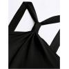 imageMakeMeChic Womens Twist Knot Sleeveless Halter Cami Dress Loose Long Maxi Sun DressBlack