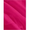 imageMakeMeChic Womens Elegant V Neck Ruffle Trim Cocktail Dress Spaghetti Strap Asymmetrical Hem Midi DressHot Pink