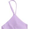 imageMakeMeChic Womens Elegant V Neck Ruffle Trim Cocktail Dress Spaghetti Strap Asymmetrical Hem Midi DressMauve Purple