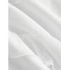 imageMakeMeChic Womens Elegant V Neck Ruffle Trim Cocktail Dress Spaghetti Strap Asymmetrical Hem Midi DressWhite