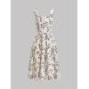 imageMakeMeChic Womens Floral Summer Dress A Line Wide Strap Flare Midi Cami DressesMulticolor