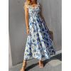 imageMakeMeChic Womens Summer Floral Dresses 2025 Beach Vacation Casual Blue and White Long Maxi SundressesBlueWhite