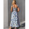 imageMakeMeChic Womens Summer Floral Dresses 2025 Beach Vacation Casual Blue and White Long Maxi SundressesBlueWhite