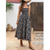 imageMakeMeChic Womens Summer Floral Dresses 2025 Beach Vacation Casual Blue and White Long Maxi SundressesFloral Black