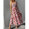 imageMakeMeChic Womens Summer Floral Dresses 2025 Beach Vacation Casual Blue and White Long Maxi SundressesFloral Red