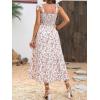imageMakeMeChic Womens Summer Floral Dresses 2025 Beach Vacation Casual Blue and White Long Maxi SundressesFloral White