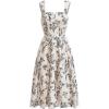 imageMakeMeChic Womens Floral Summer Dress A Line Wide Strap Flare Midi Cami DressesMulticolor