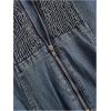 imageMakeMeChic Womens High Split Tube Denim Dress Sleeveless Ruffle Trim Midi A Line DressMedium Wash