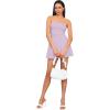 imageMakeMeChic Womens Party Tube Top Dress Strapless Mini Dress Ruched A Line Flare Ruffle Going Out Short DressMauve Purple