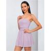 imageMakeMeChic Womens Party Tube Top Dress Strapless Mini Dress Ruched A Line Flare Ruffle Going Out Short DressMauve Purple