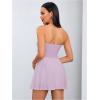 imageMakeMeChic Womens Party Tube Top Dress Strapless Mini Dress Ruched A Line Flare Ruffle Going Out Short DressMauve Purple