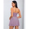 imageMakeMeChic Womens Party Tube Top Dress Strapless Mini Dress Ruched A Line Flare Ruffle Going Out Short DressPurple