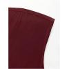 imageMakeMeChic Womens Strapless Dress Y2K Short Split Bodycon Mini Tube Party DressesBurgundy
