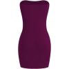 imageMakeMeChic Womens Strapless Dress Y2K Short Split Bodycon Mini Tube Party DressesRed Violet