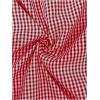 imageMakeMeChic Womens Gingham Plaid Dress Lantern Sleeve Ruffle Shift Dress Button Down Swing Tunic Mini DressesBurgundy