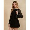 imageMakeMeChic Womens Leopard Print Dress Y2k Backless Mesh Bell Sleeve Mini Cheetah Print DressBlack