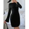 imageMakeMeChic Womens Leopard Print Dress Y2k Backless Mesh Bell Sleeve Mini Cheetah Print DressBlack Leopard