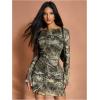 imageMakeMeChic Womens Leopard Print Dress Y2k Backless Mesh Bell Sleeve Mini Cheetah Print DressCamo Green